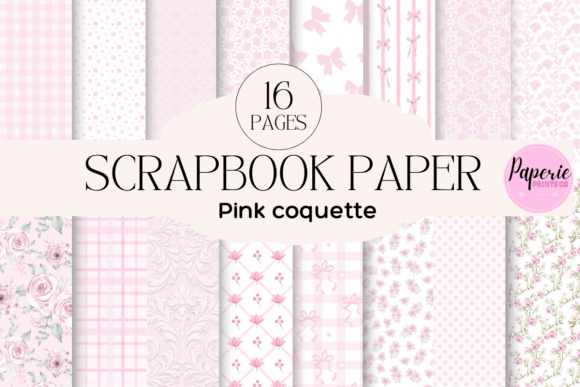 Pink Coquette Scrapbook Patterns