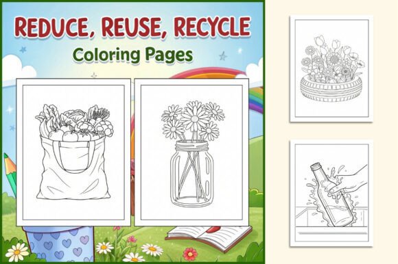 Reduce Reuse Recycle Coloring Pages