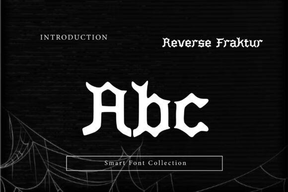 Reverse Fraktur Font PNG with transparent background - Preview 1