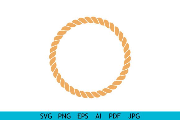 Rope Circle Frame SVG Design