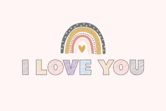 Scrible Chunk Font PNG with transparent background - Preview 3