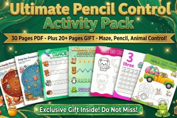 Ultimate Pencil Control Activity Pack Illustration Matériel d'enseignement Par YOOY