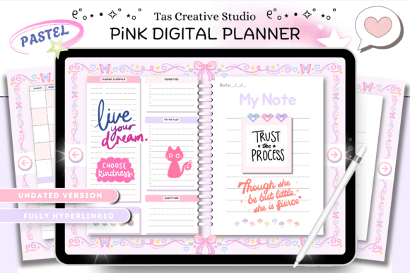 Undated Digital Planner ( 60 Pages )
