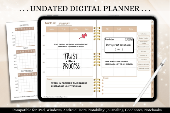 Undated Digital Planner ( 620 Pages )