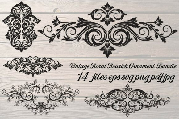 Vintage Floral Flourish Ornament