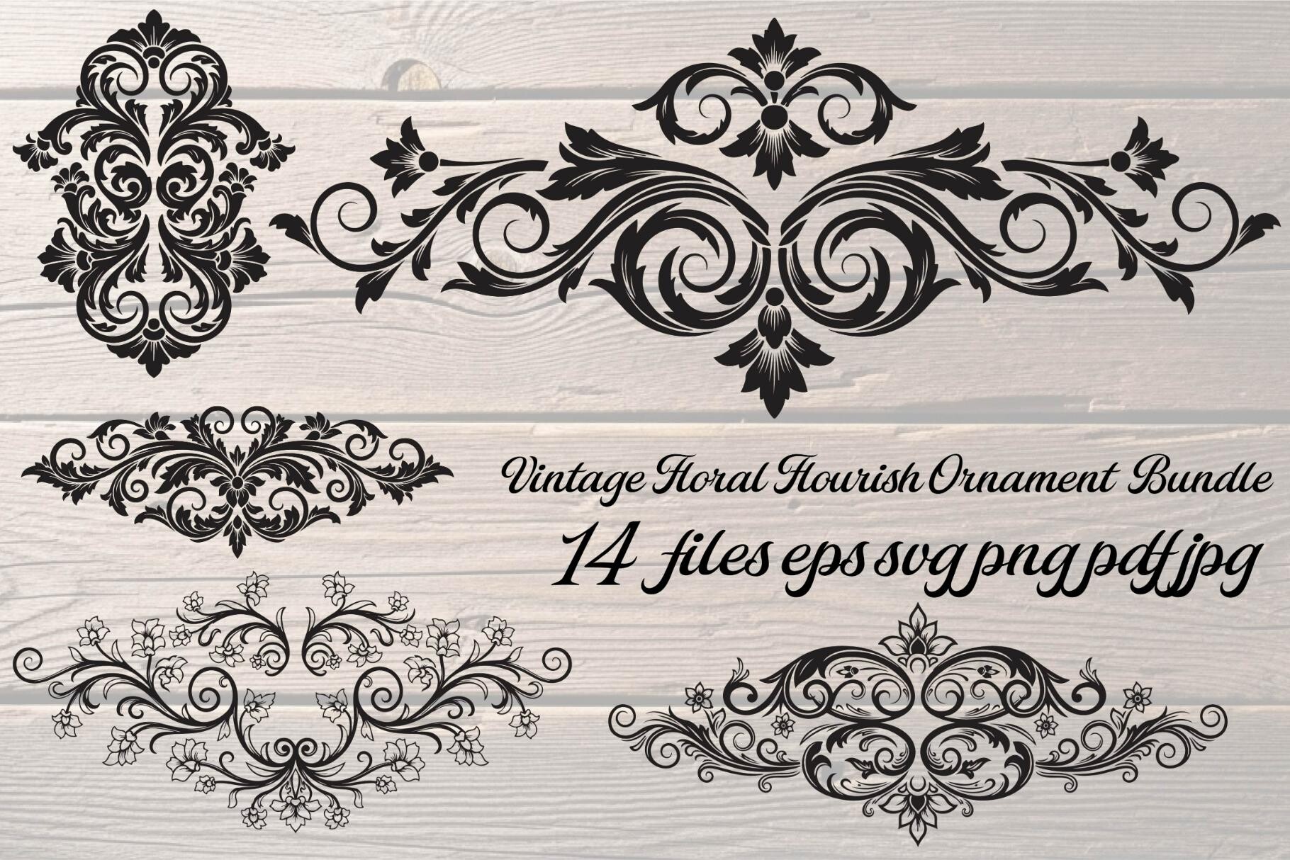 Vintage Floral Flourish Ornament