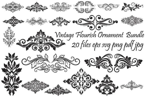 Vintage Flourish Ornament Bundle