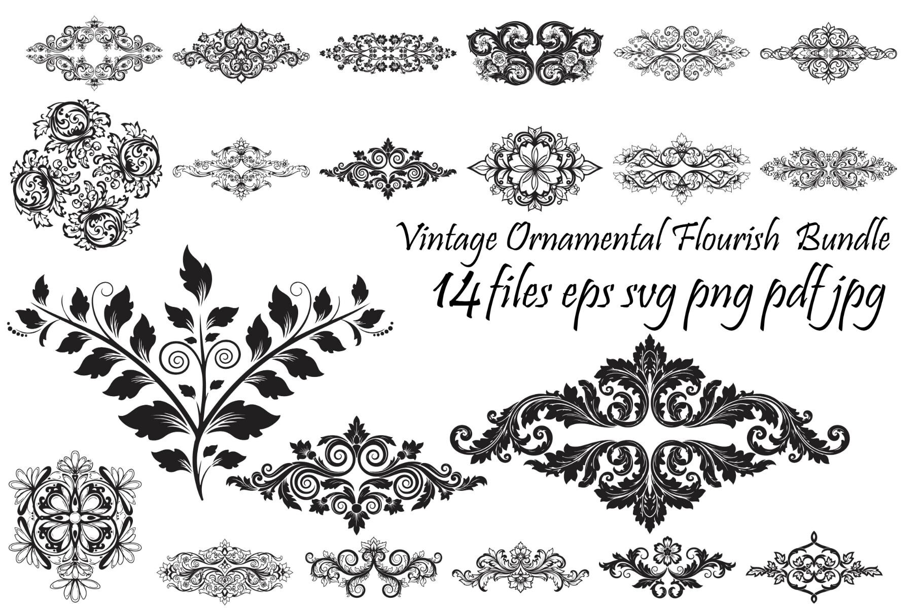 Vintage Ornamental Flourish Bundle