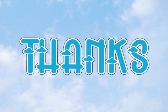Blue Cloud Font - Preview 4