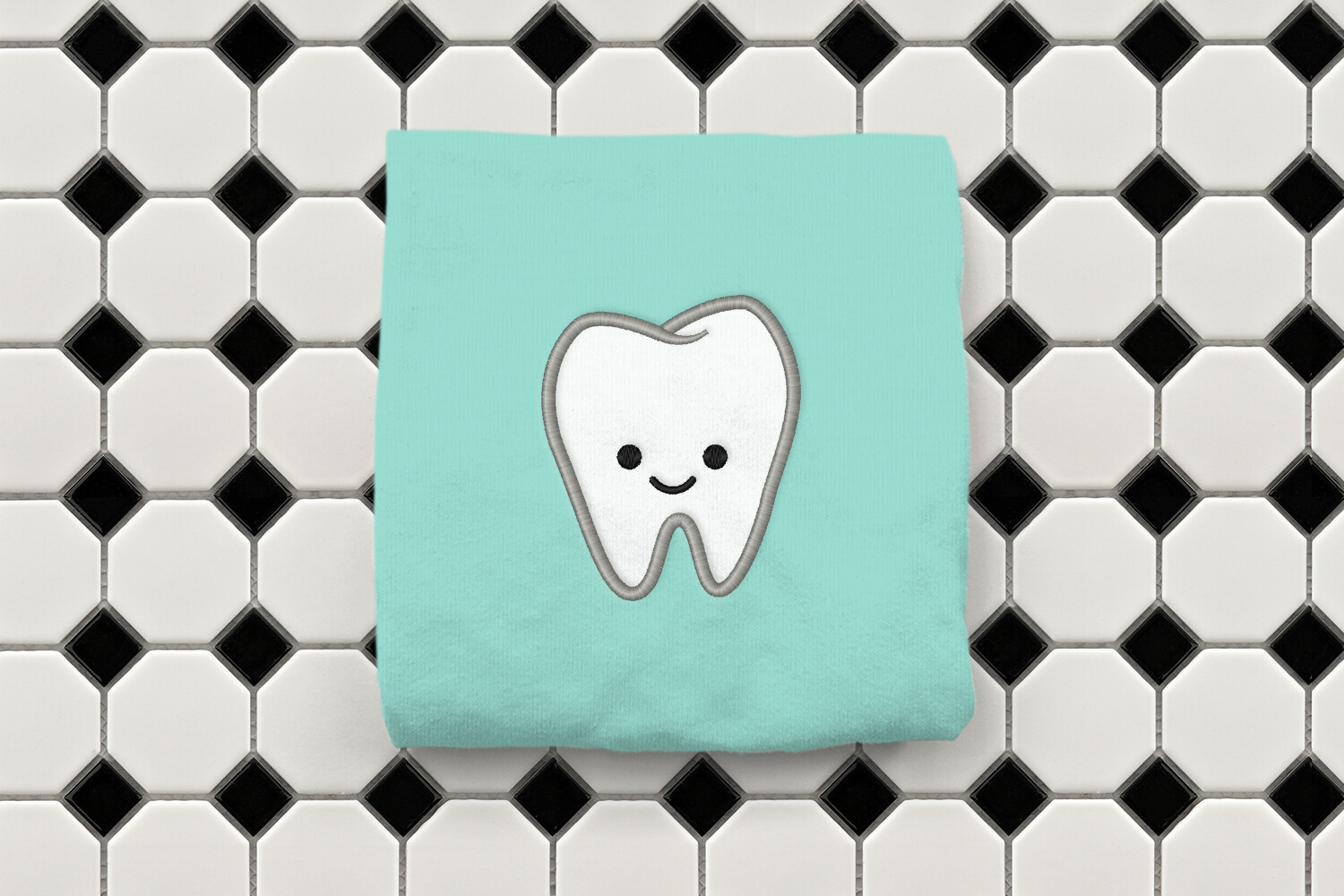 Cartoon Tooth Applique Embroidery