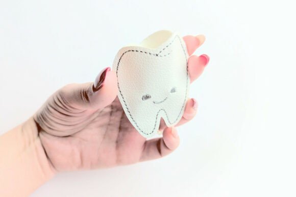 Cartoon Tooth Pocket ITH Applique