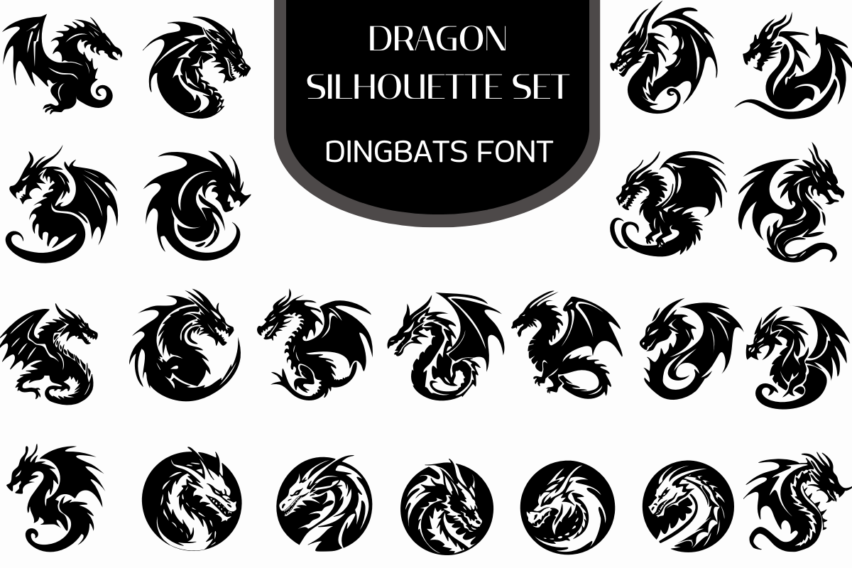 Dragon Silhouette Set