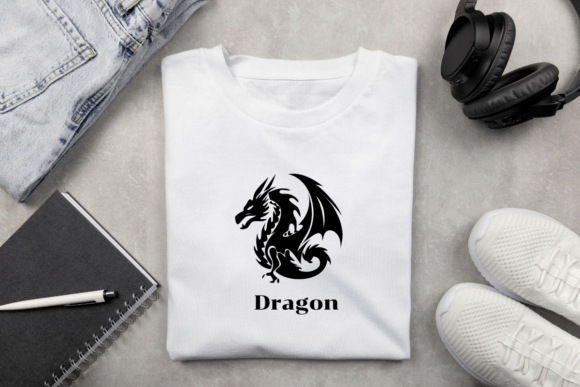 Dragon Silhouette Set Font - Preview 4