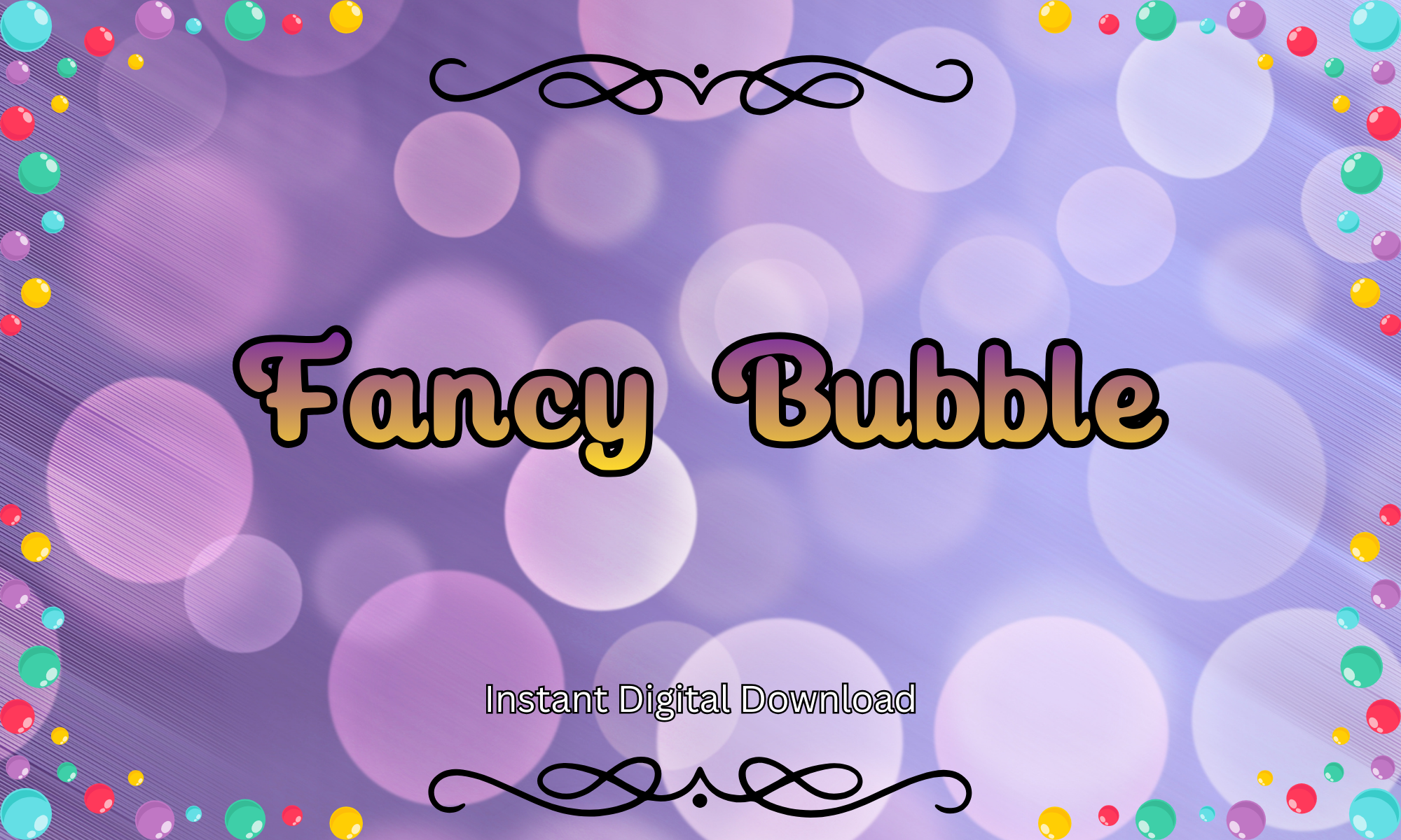 Fancy Bubble preview, decorative cute bubble style