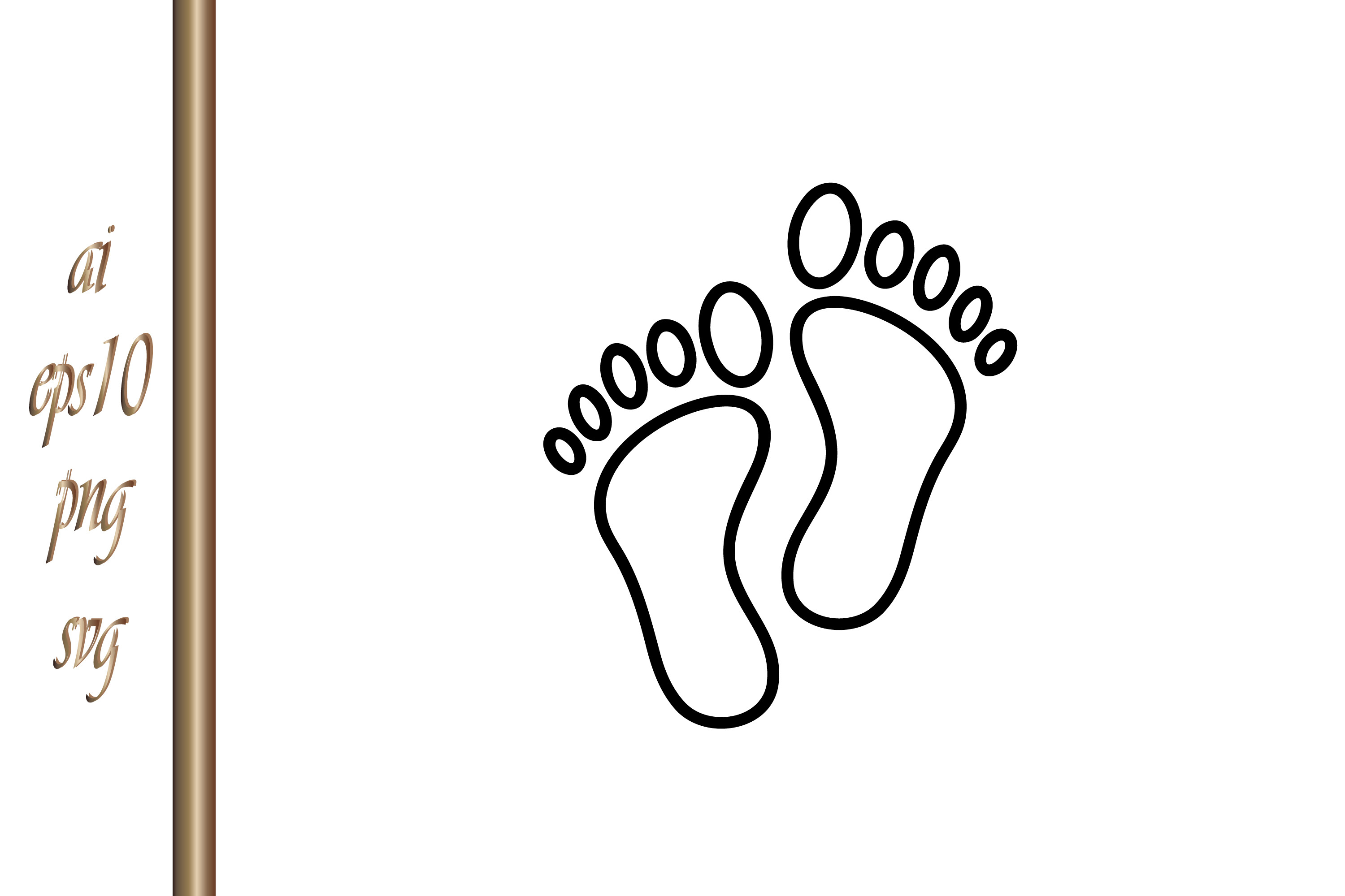Foot Print Icon Human Footcare Symbol