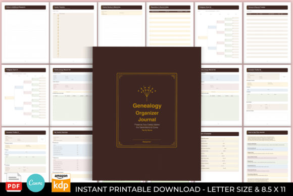 Genealogy Organizer Journal