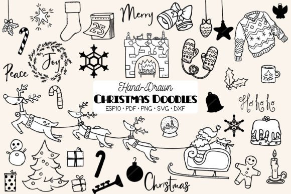 Hand-Drawn Christmas & New Year Multi-Format Collection