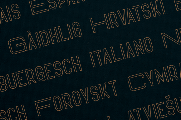 Hippo Outline Font PNG with transparent background - Preview 2
