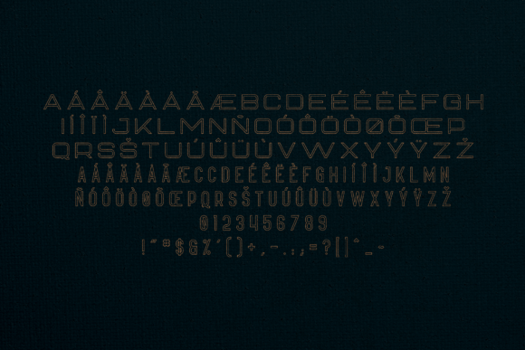 Hippo Outline Font PNG with transparent background - Preview 4