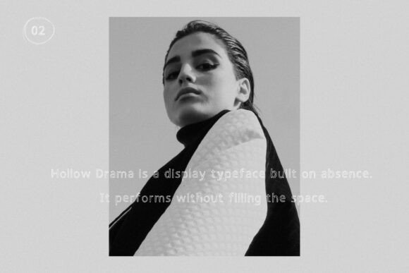 Hollow Drama Font PNG with transparent background - Preview 1