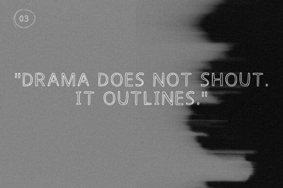 Hollow Drama Font PNG with transparent background - Preview 2