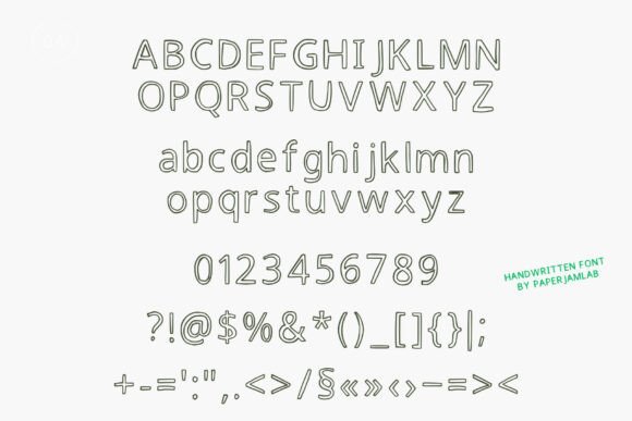 Hollow Drama Font PNG with transparent background - Preview 3