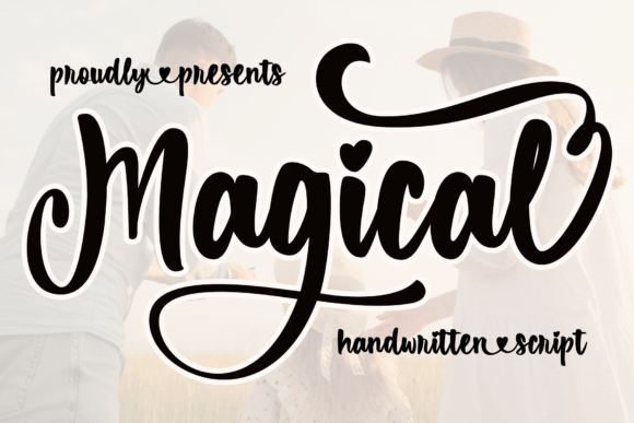Magical Script Skript-Schriftarten Schriftart Von Fafifu Studio