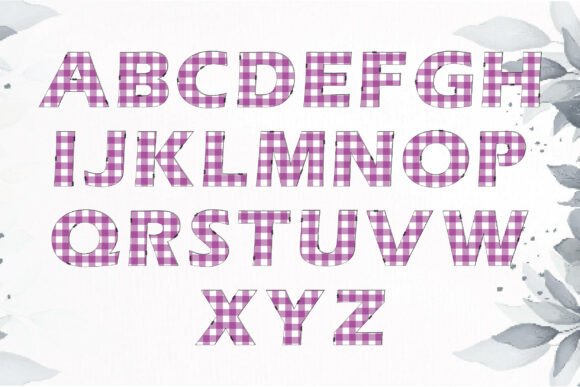 Mardi Gras Spring Decorative Font PNG with transparent background - Preview 4