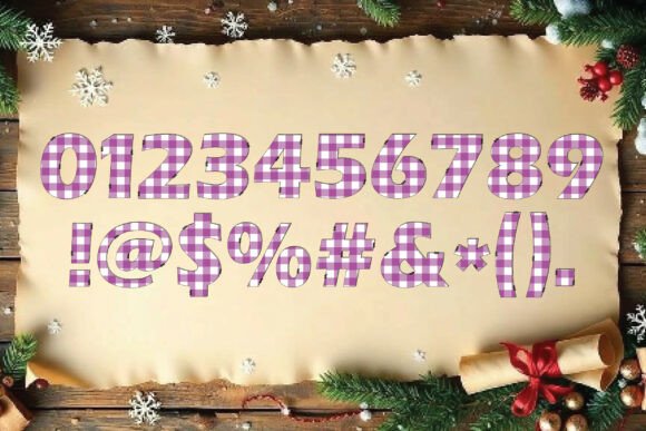 Mardi Gras Spring Decorative Font PNG with transparent background - Preview 5