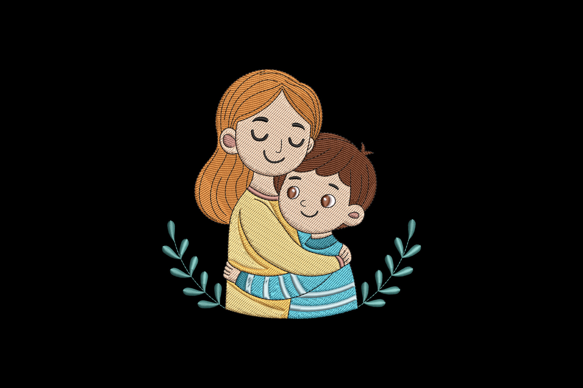 Mother and Son Hugging