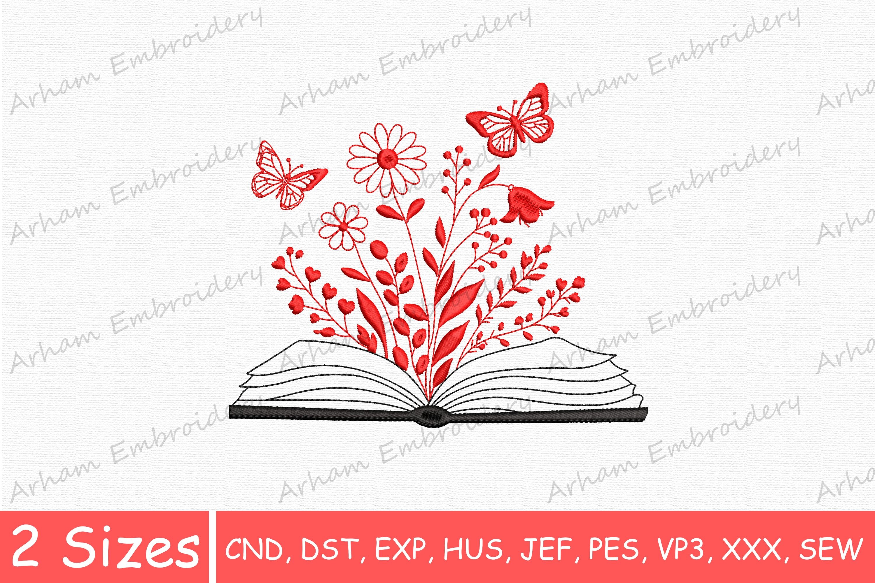 Reading Book Flower Butterfly