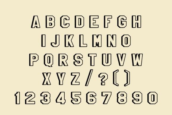 School Vintage Font PNG with transparent background - Preview 4
