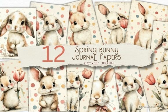 Spring Bunny Journal Papers