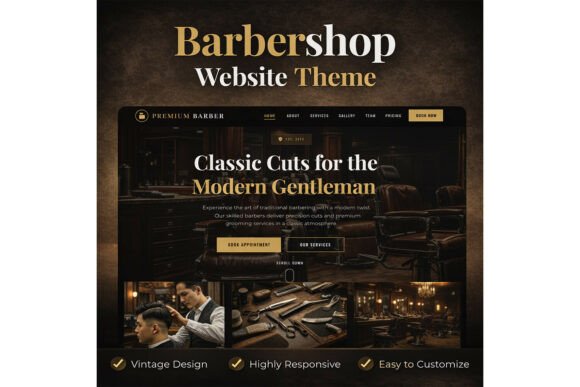 Barber Shop Website Template Html