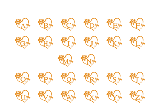Bee Heart Frame Font - Preview 1