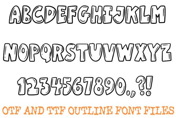 Bold Bubble Outline Font - Preview 1