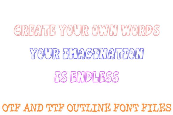 Bold Bubble Outline Font - Preview 2