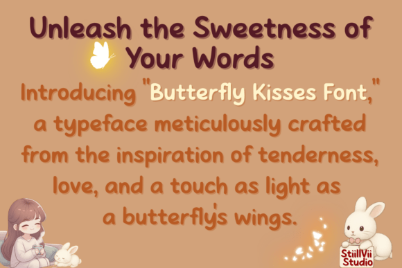 Butterfly Kisses Font - Preview 1