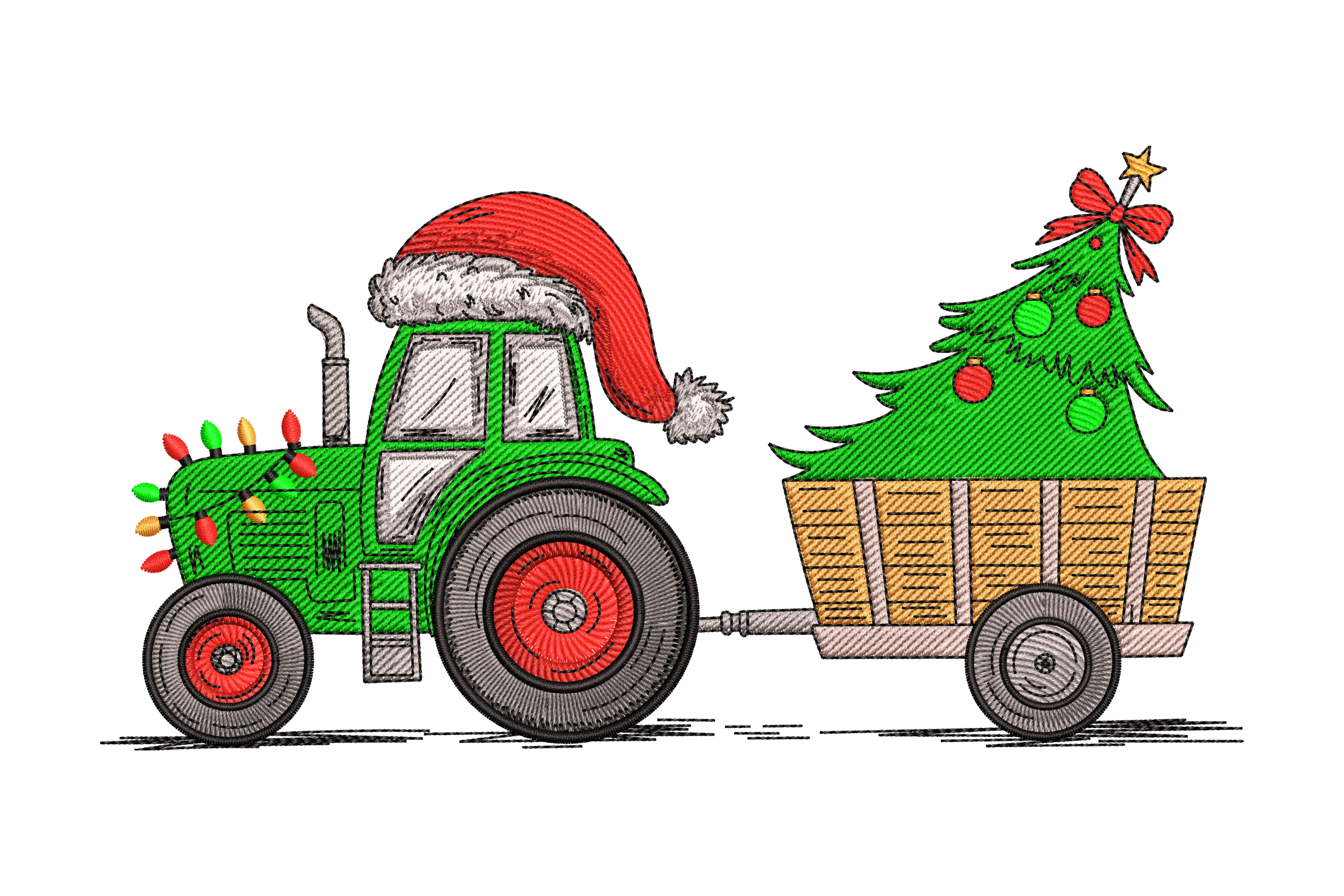 Christmas Tractor with Tree