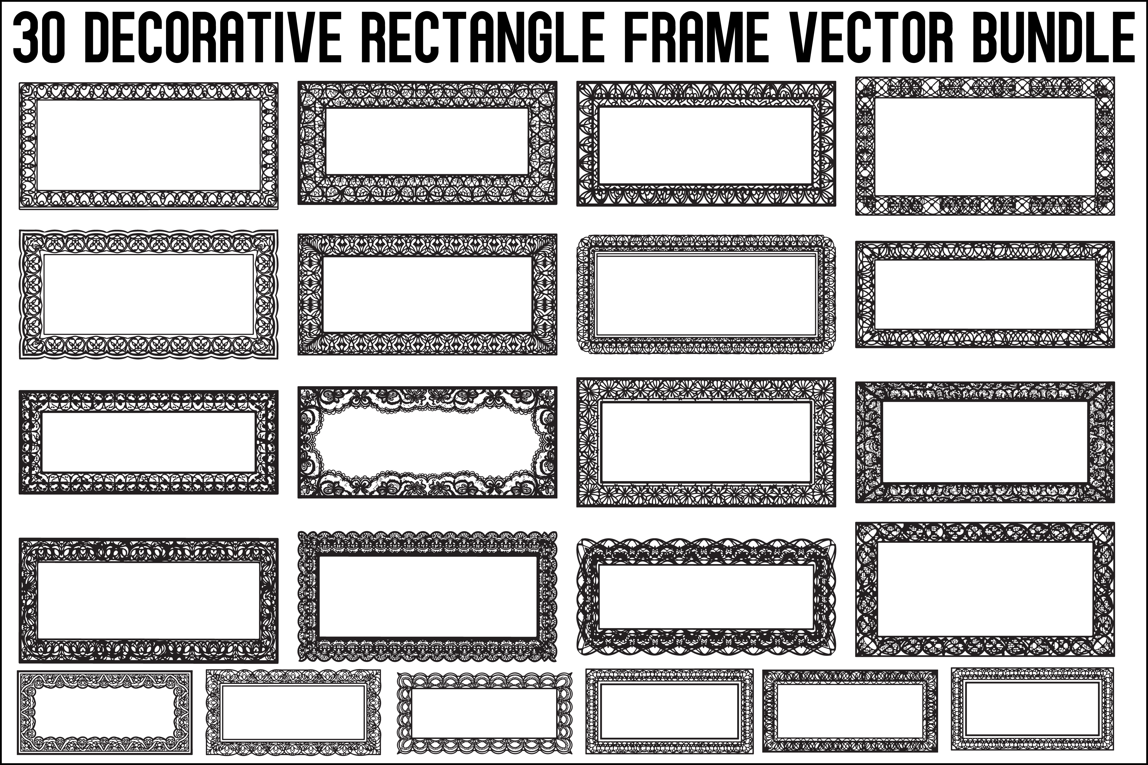 Decorative Rectangle Frame Bundle