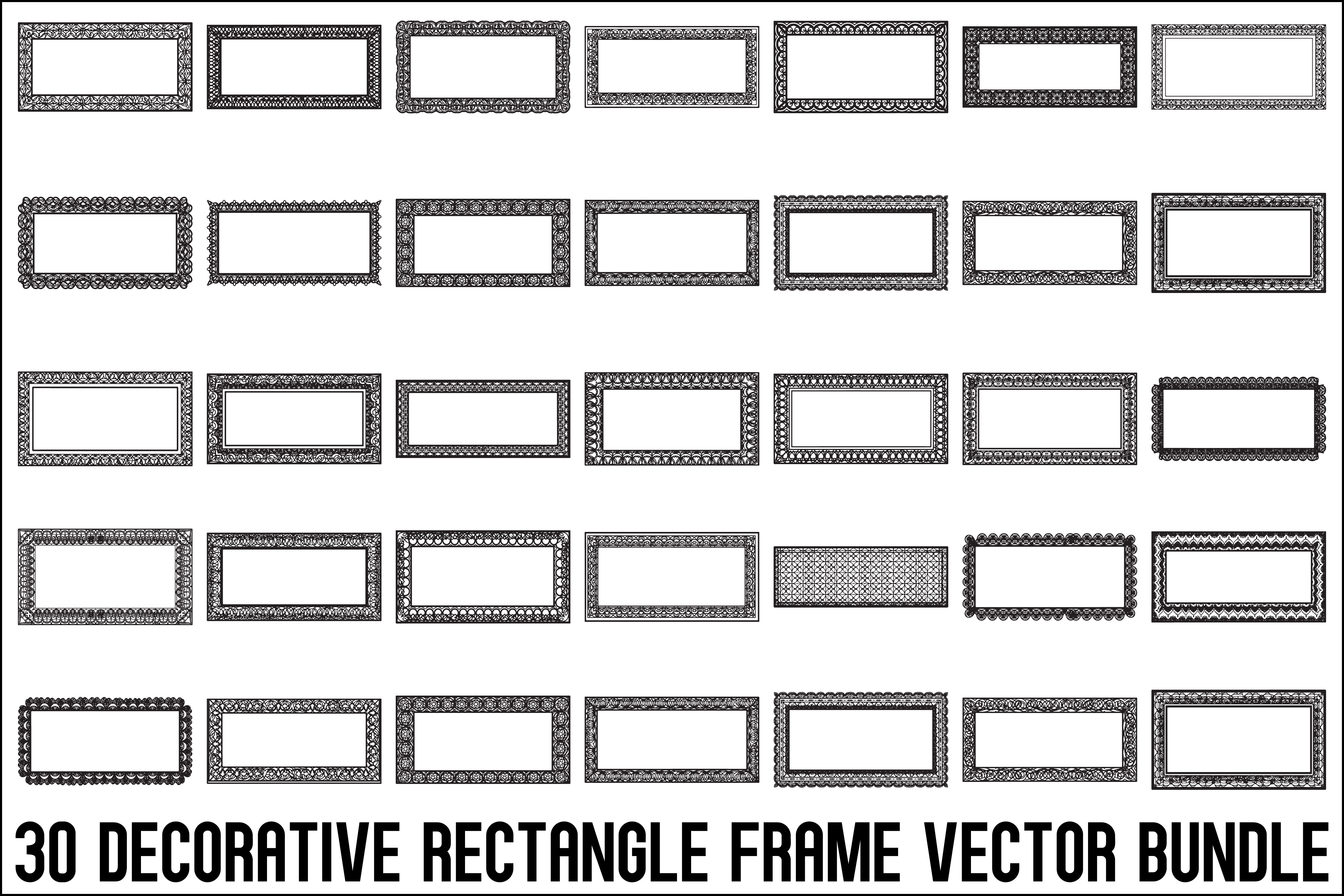 Decorative Rectangle Frame Bundle