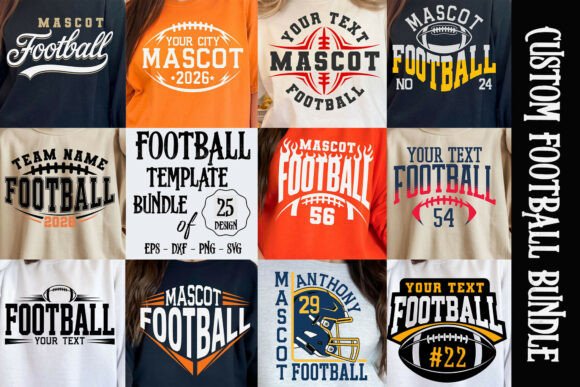 Football Bundle Svg, Custom Football Svg