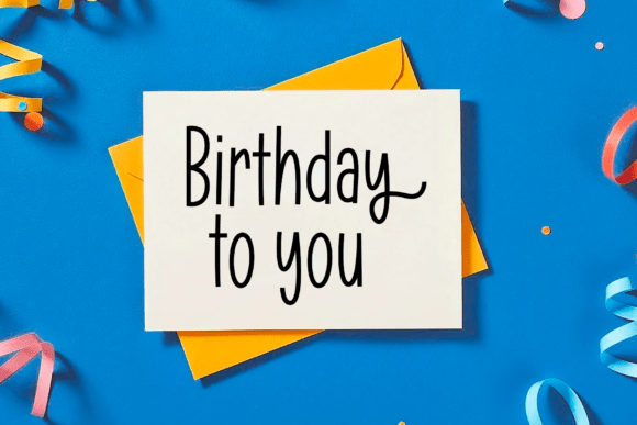 Happy Birrthday Font PNG with transparent background - Preview 2