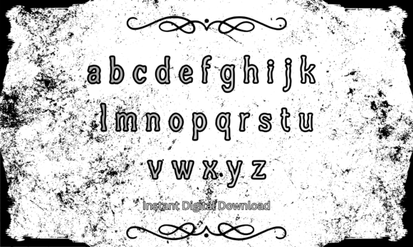 Ink Bloom Font PNG with transparent background - Preview 2