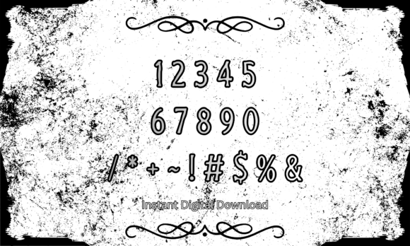 Ink Bloom Font PNG with transparent background - Preview 3