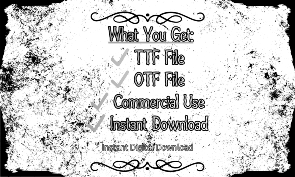 Ink Bloom Font PNG with transparent background - Preview 5