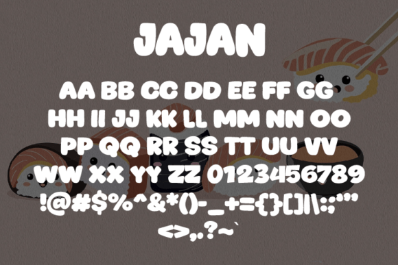 Jajan Font PNG with transparent background - Preview 1
