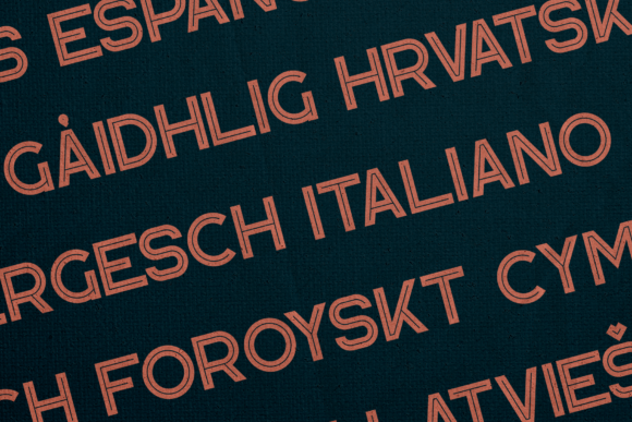 Kavo Inline Font PNG with transparent background - Preview 2