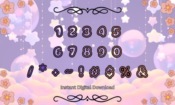 Kawaii Bubble Font Font PNG with transparent background - Preview 2