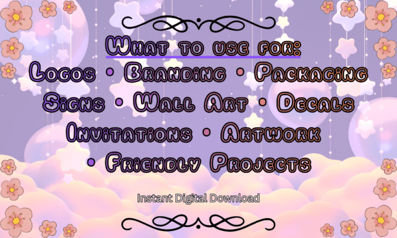 Kawaii Bubble Font Font PNG with transparent background - Preview 3